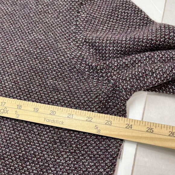 Jos A Bank Reserve Sweater Mens XL Wool Blend Zip Cardigan Gray Ribbed Mock Neck - Picture 4 of 9